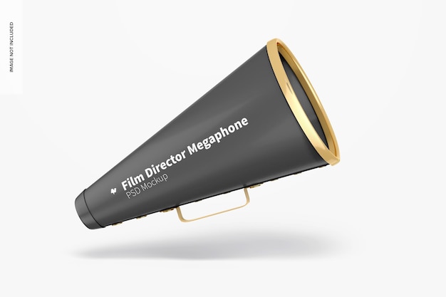 Filmregisseur megaphon mockup, schwebend