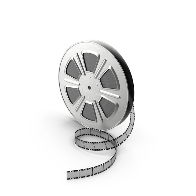 Filmrolle auf weißem Hintergrund