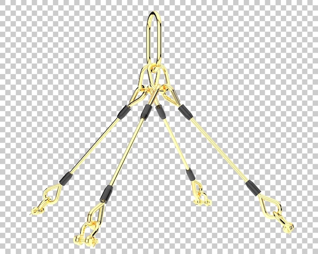Filo della gru isolato su sfondo trasparente 3d rendering illustrazione