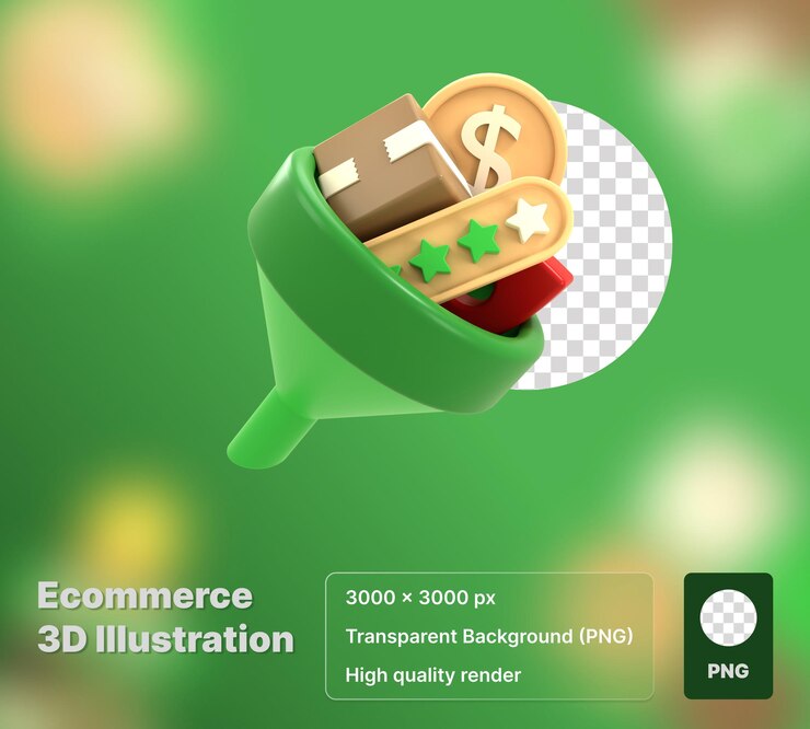 Filter product 3D illustration with high quality render