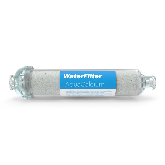 Filtre à eau 3D réaliste Fichiers PSD Purification détaillée et équipement ménager Art