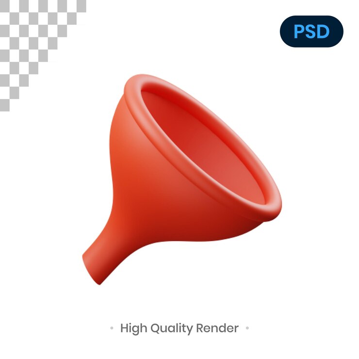 PSD filtro 3d render ilustración premium psd