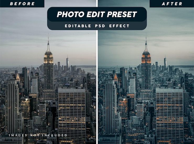 PSD filtro di modifica della foto con effetto cinematografico per la pubblicità del poster dell'opuscolo di banner di viaggio