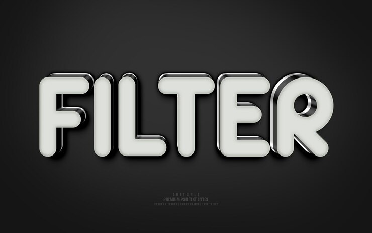 PSD filtro de efecto de texto psd premium editable