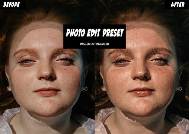 Filtro predefinido de edição de foto de retrato PSD