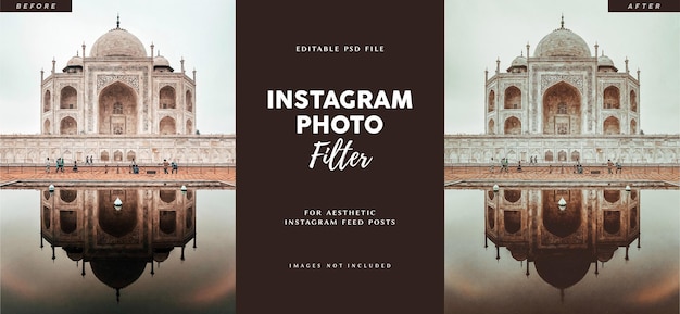 Filtro preestablecido de edición de fotos de Moody Cinematic para publicaciones en redes sociales de folletos publicitarios de empresas de viajes