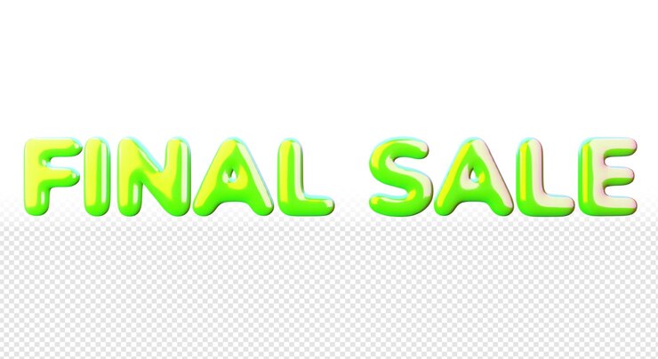 PSD final sale black friday png lettering 3d icon special promotion illustration for commercial covers ads online shopping bannerxa