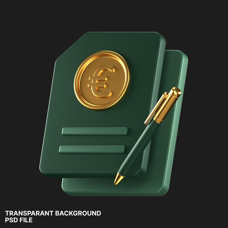PSD finance and currency 3d icon