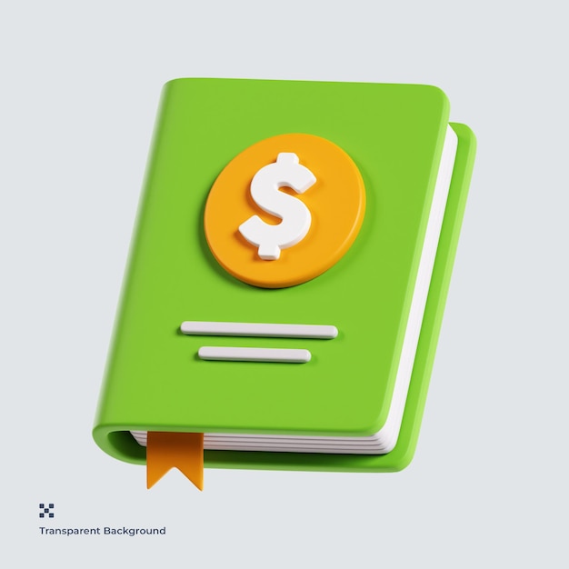 Finance Book 3D Illustration
