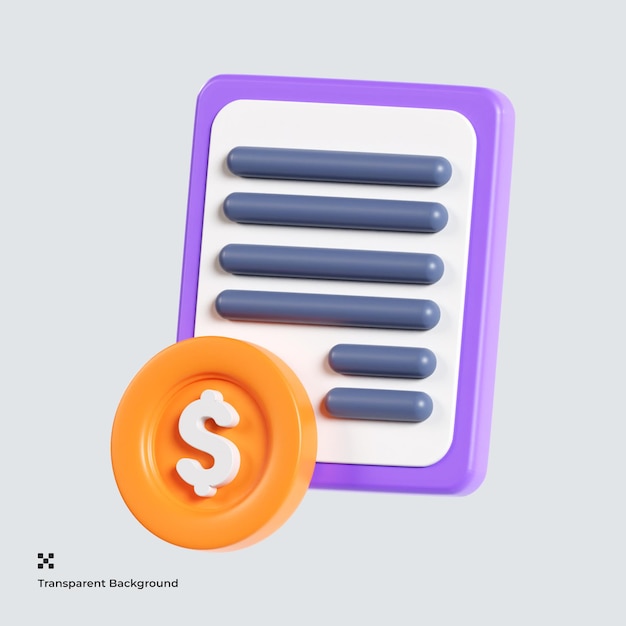 finance document 3d icon