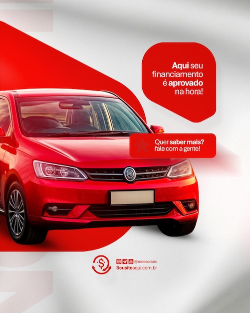 Financement du consortium concessionnaire d'assurance moto voiture médias sociaux PSD modifiable