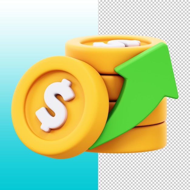 Financial Growth and Investment Concept with Dollar Coins