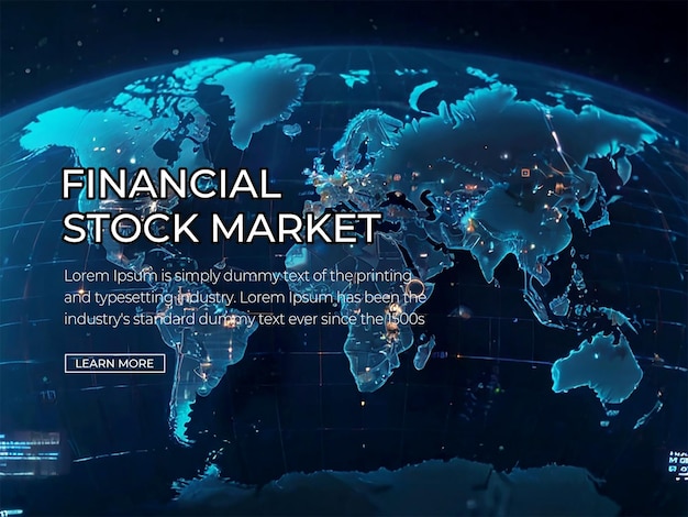 PSD financial stock market trading graph background