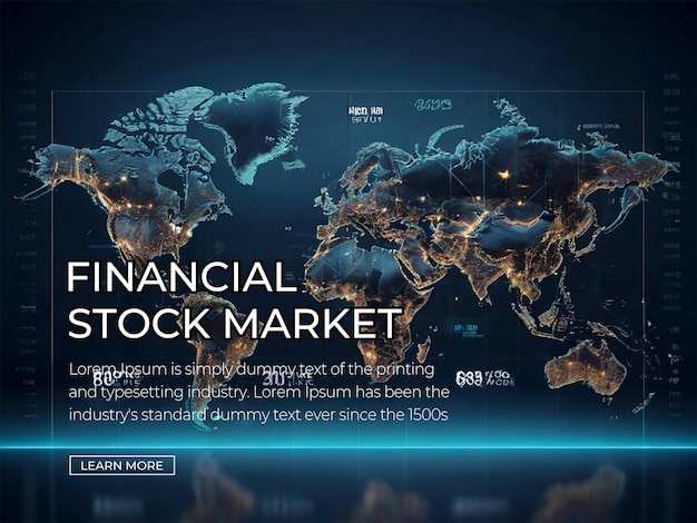 PSD financial stock market trading graph background