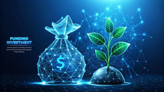 Financiamiento Inversión bajo fondo de tecnología polifuturista Diseño