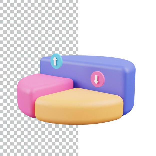 Financieramente icono 3d render diseño de activos icono 3D ilustración