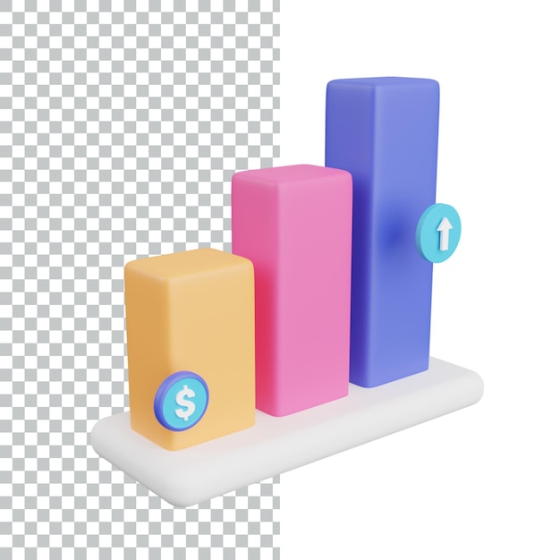 Financieramente icono 3d render diseño de activos icono 3D ilustración