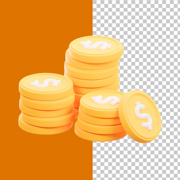 Finanzas moneda 3d ilustración