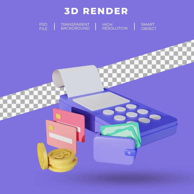 Finanzas y SEO o datos de pago para la página de aterrizaje del sitio web renderización 3D aislada