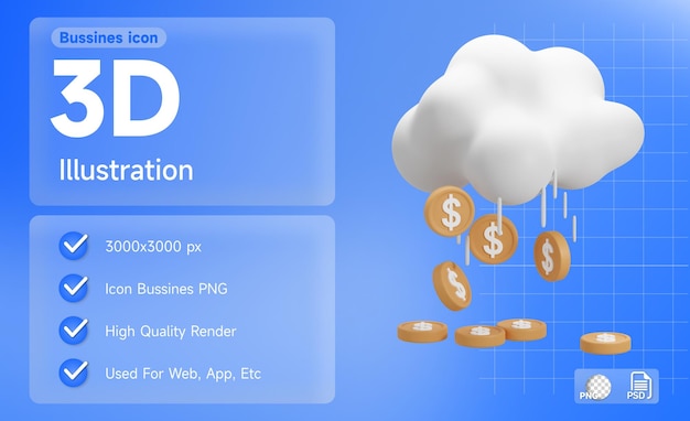 finanziamento dell'illustrazione 3d