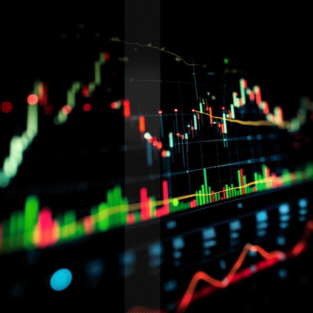 Finanzielle Info-Graph-Licht-Effekt