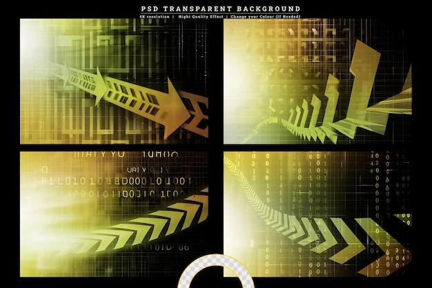 PSD finanzinvestitionsdiagramm auf transparentem hintergrund