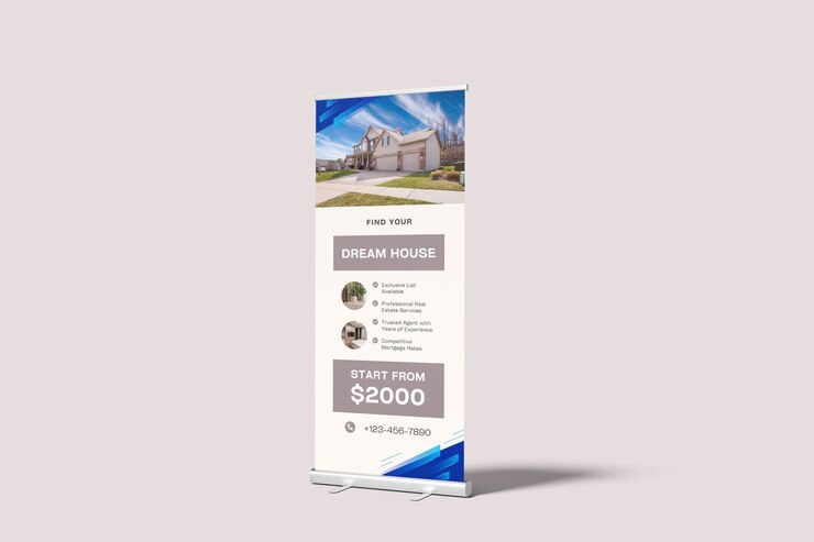 PSD find your dream home real estate roll up banner