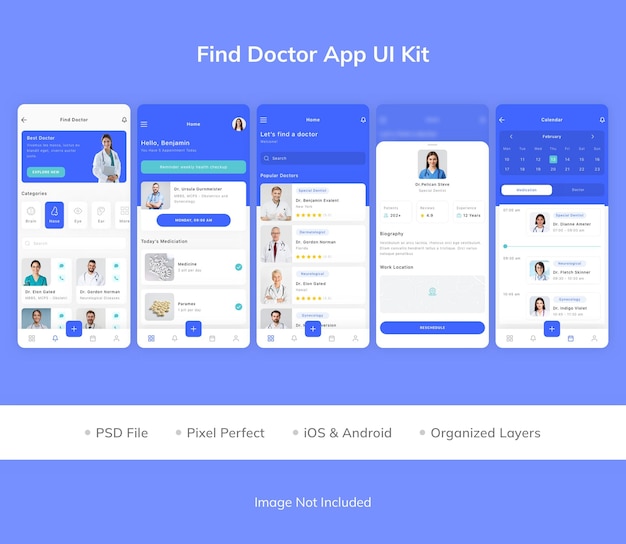 Finden Sie das Doctor App UI Kit