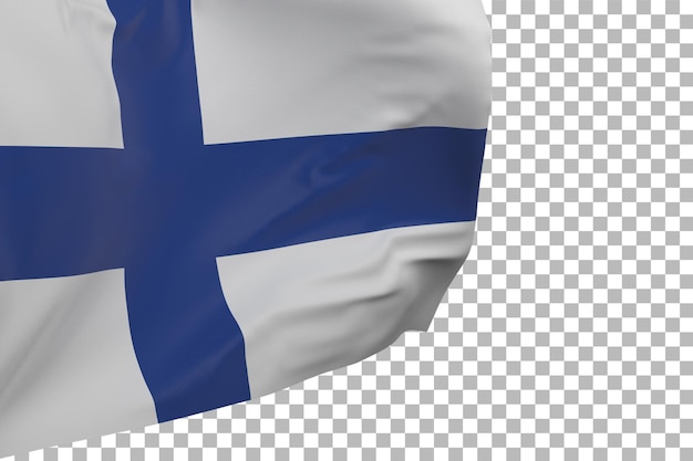 PSD finnland-flagge isoliert. winkendes banner. nationalflagge von finnland