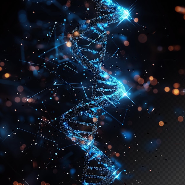 Fio da molécula de DNA humana