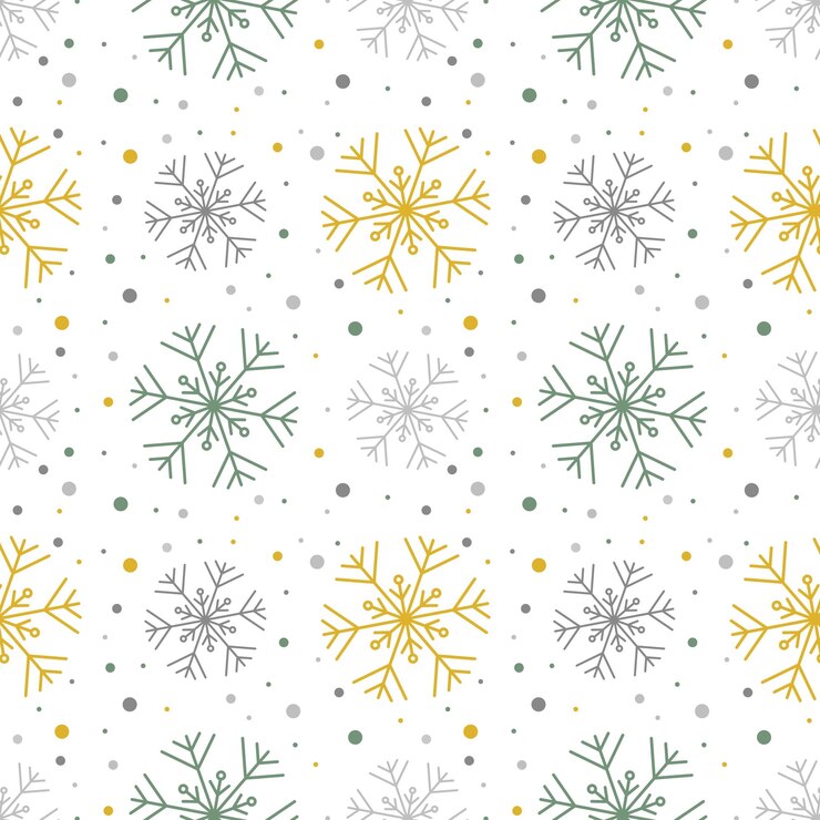 PSD fiocchi di neve colorati su sfondo bianco che ripetono un disegno a raster