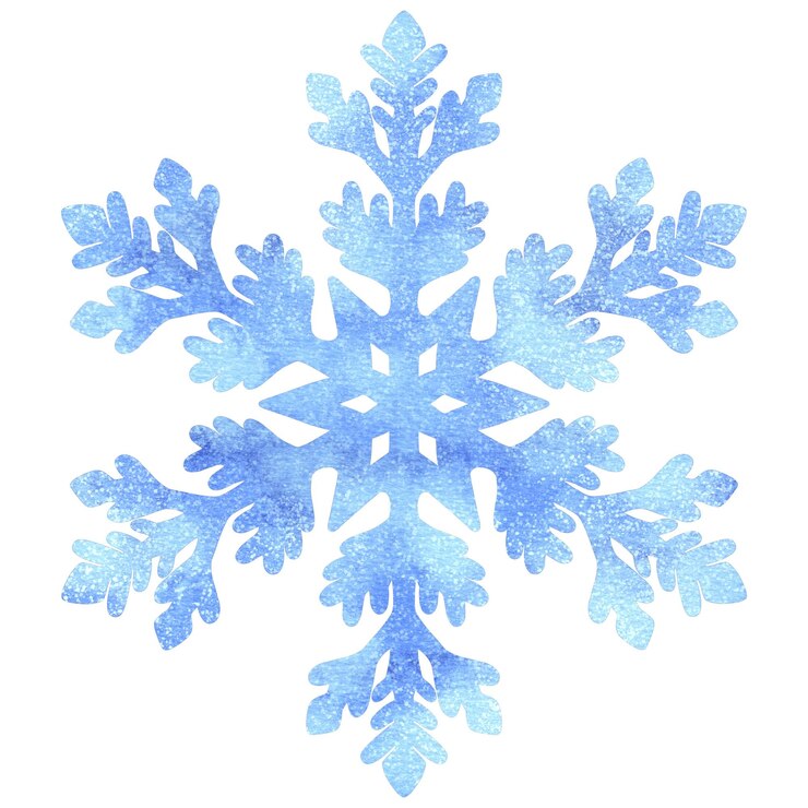 PSD fiocco di neve blu luccicante 8