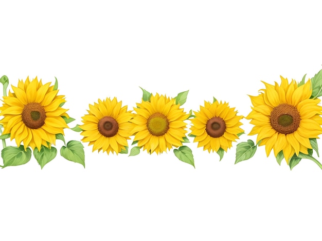 fiori di bordo dritto girasole