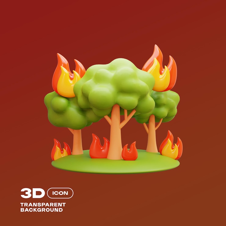 PSD fire department 3d icon png template