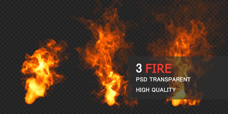 Fire design on background Premium Psd