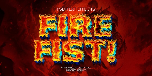 Fire fist text-effekt