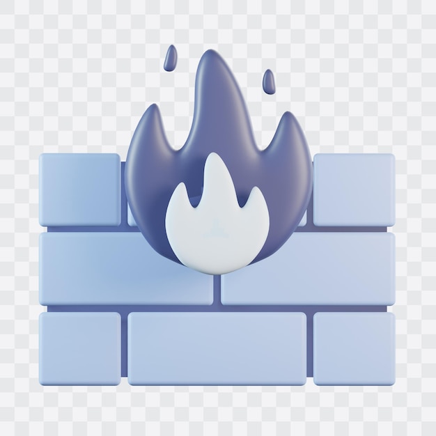 PSD firewall 3d-symbol