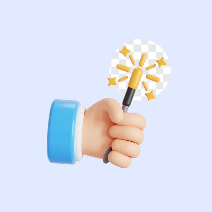 PSD fireworks 3d illustration