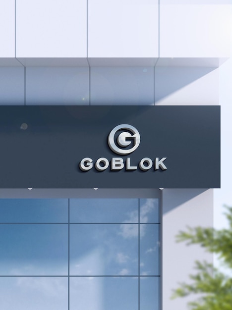 Firmen 3D Logo Store Showroom Display Mockup