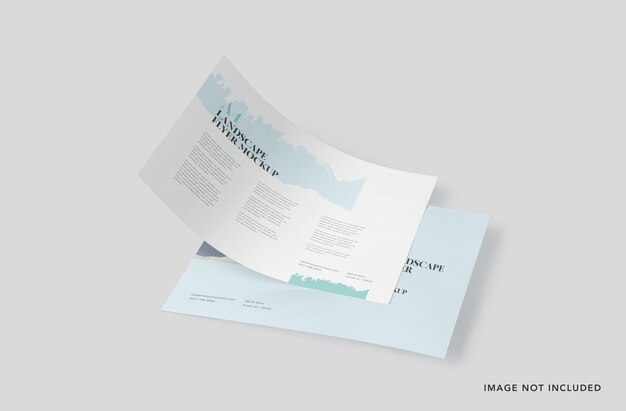 Firmenprofil und portfolio mit papierflyer-mockup