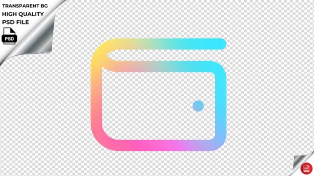 PSD firrwallet icono vectorial arco iris de colores psd transparente