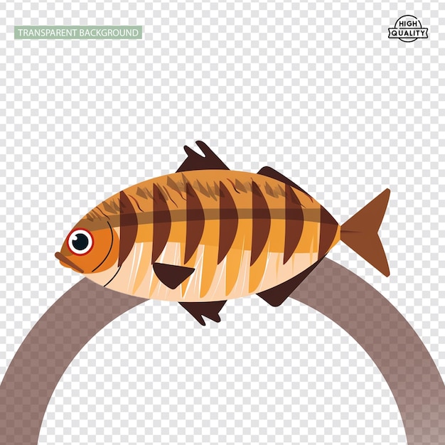 Fisch-Vektor-Ikonen-Illustration eines Fisch-Icons auf weißem Hintergrund