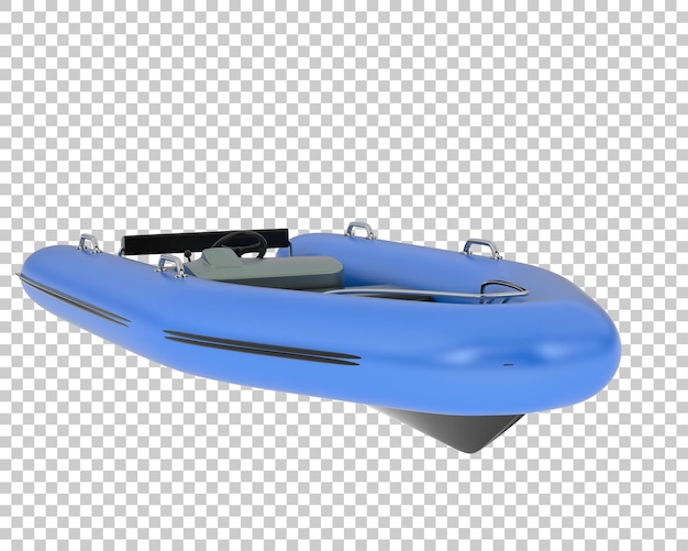 Fischerschiff isoliert auf durchsichtigem Hintergrund 3D-Rendering-Illustration