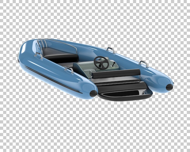 Fischerschiff isoliert auf durchsichtigem Hintergrund 3D-Rendering-Illustration