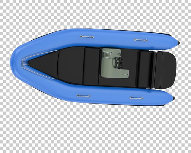 Fischerschiff isoliert auf durchsichtigem Hintergrund 3D-Rendering-Illustration