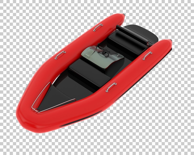 Fischerschiff isoliert auf durchsichtigem Hintergrund 3D-Rendering-Illustration