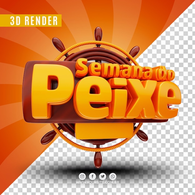 Fischwoche 3D-Logo für Supermärkte