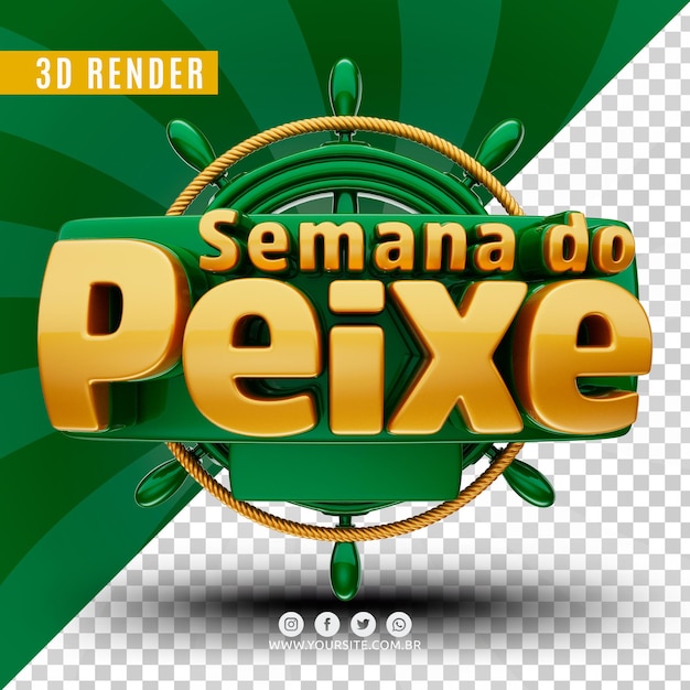 Fischwoche 3D-Logo für Supermärkte