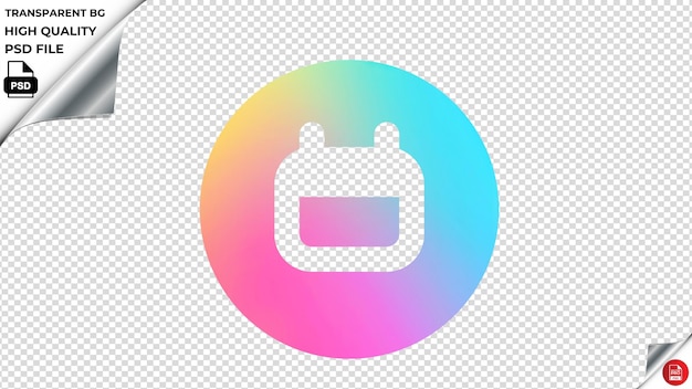 PSD fisrcirclecalendar ícones vetoriais arco-íris colorido psd transparente