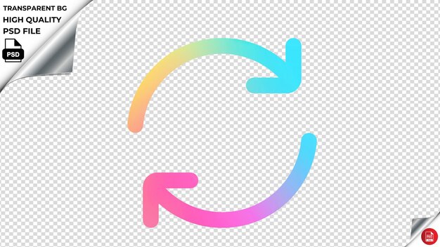 PSD fisrrefresh icono vectorial arco iris de colores psd transparente